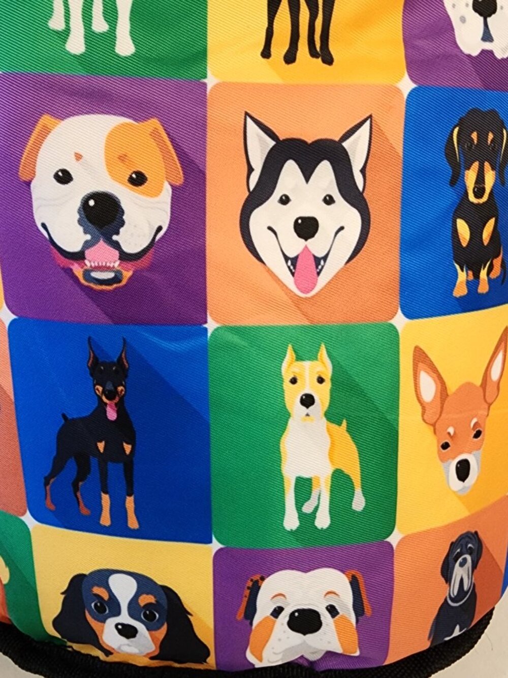 Pop Art Dog Breeds Insulated Lunch Bag Colorful Puppy Print Cooler Tote - Picture 9 of 15